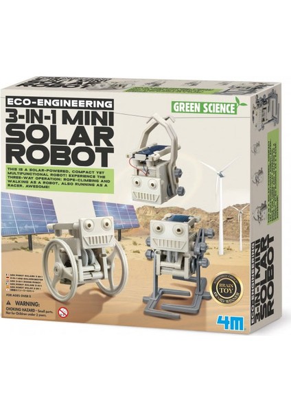 3ü 1 Arada Mini Solar Robotu 3377