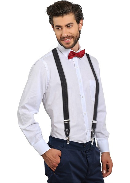 Siyah Düz Erkek Pantolon Askısı fiyatları
