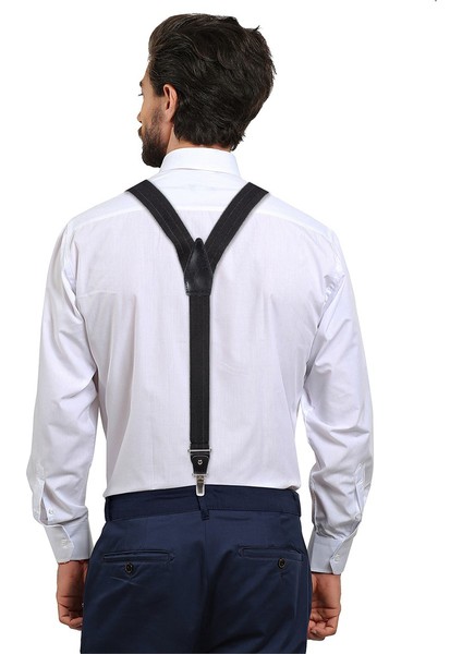 Siyah Düz Erkek Pantolon Askısı modelleri