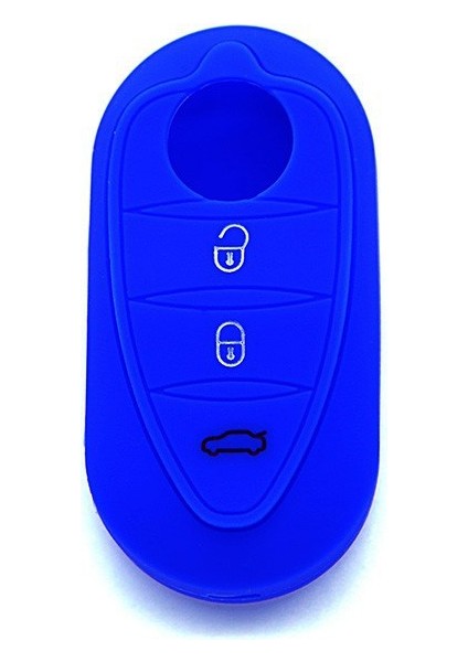 Alfa Romeo Giulietta Anahtar Kabı Kılıfı 3 Tuş ( Mavi )