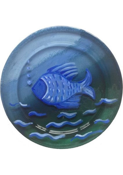 El Boyama Dekoratif Cam Bardak Altlığı - Balık fiyatları