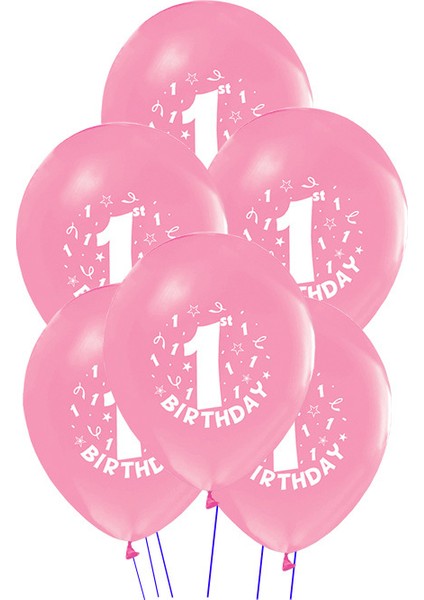 1 Birthday Balon - Pembe