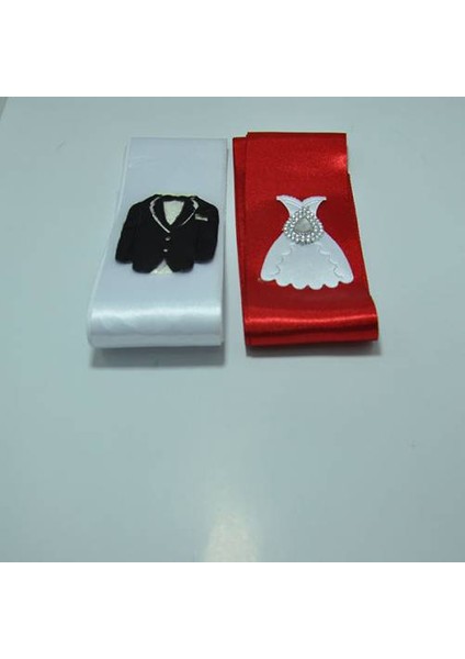 Gelin Damat Takı Kurdelası 2 Adet