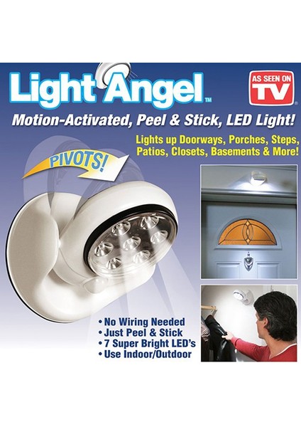 360 Derece Dönebilen Sensörlü Lamba Light Angel