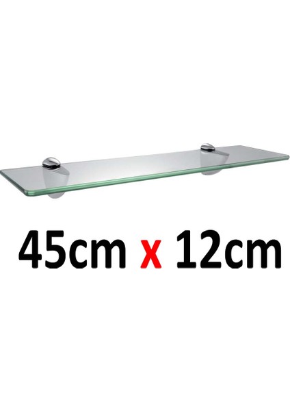 Tekli Cam Raf Seti 45Cm X 12Cm