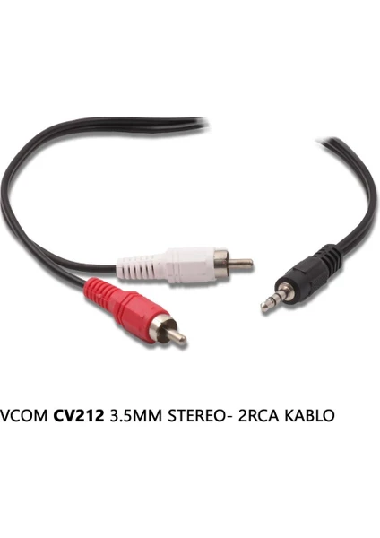 Cv212-1.5Mt 3.5Mm Stereo To 2Rca Kablo