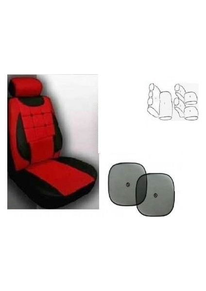 Koltuk Kılıfı Seti Ön- Arka Komple Takım Yan Cam Perde Hediyeli Kia Pride