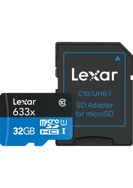 32GB microSDHC UHS-I 633X 95mb/sn (C10) U1+ SD Adaptor Hafıza Kartı LSDMI32GBBEU633A