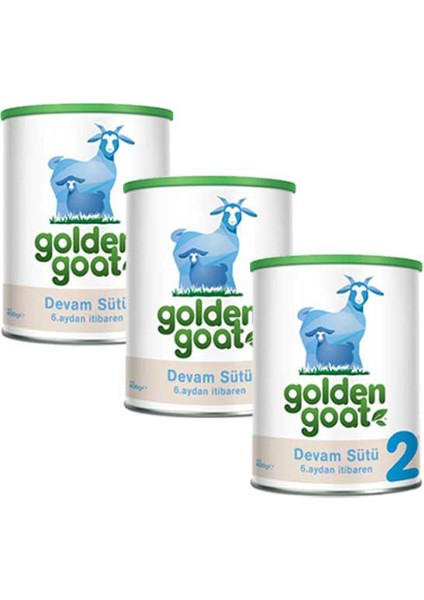 Golden Goat 2 Keçi Sütü Bazlı Devam Sütü 400 gr - 3'lü