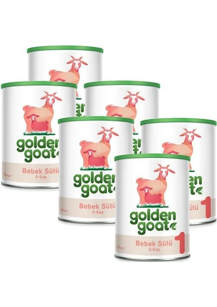 Golden Goat 1 Keçi Sütü Bazlı Bebek Sütü 400 gr - 6'lı