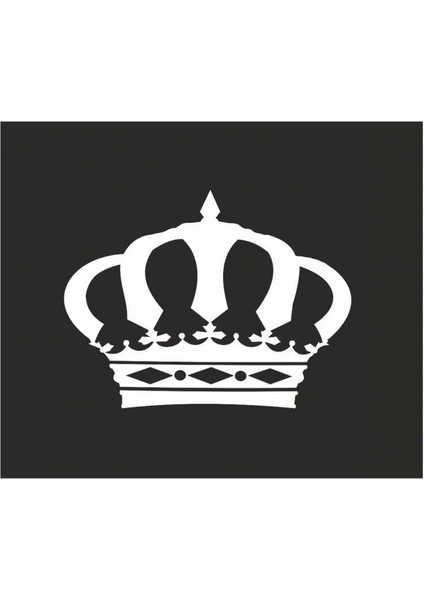 Folyo Çıkartma Kral Taç 20Cmx20Cm Beyaz No:2