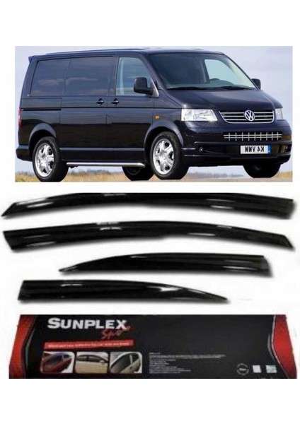 4 Lü Volkswagen Transporter T5-T6 Mügen Tipi Sport Stlye Sunplex Cam Rüzgarlığı