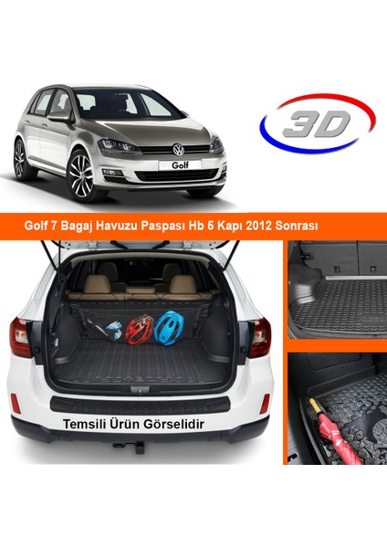 Golf 7 Bagaj Havuzu Paspası Hb 5 Kapı 2012 Sonrası