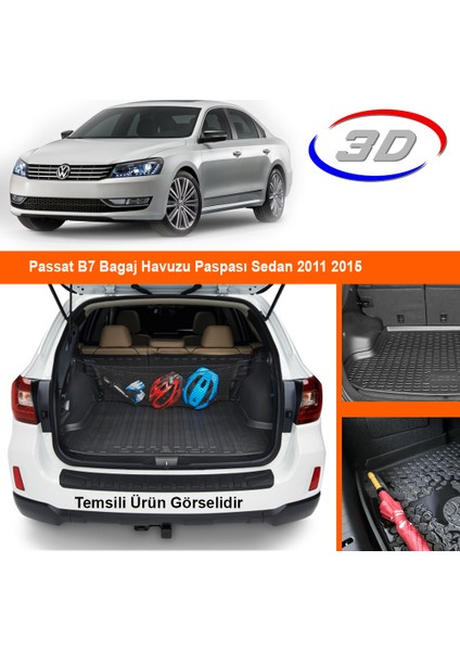 Passat B7 Bagaj Havuzu Paspası Sedan 2011 2015