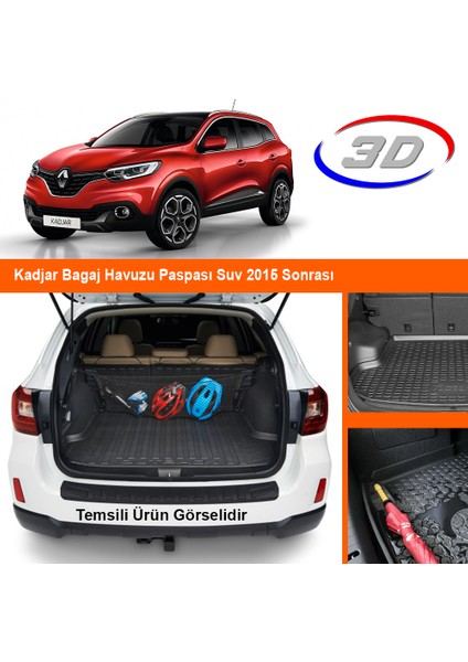 Kadjar Bagaj Havuzu Paspası Suv 2015 Sonrası