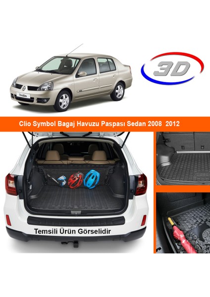 Clio Symbol Bagaj Havuzu Paspası Sedan 2008 2012