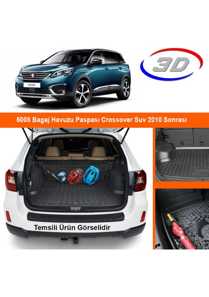 5008 Bagaj Havuzu Paspası Crossover Suv 2010 Sonrası