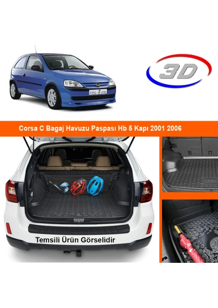 Corsa C Bagaj Havuzu Paspası Hb 5 Kapı 2001 2006