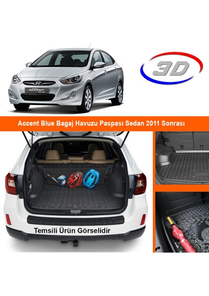 Accent Blue Bagaj Havuzu Paspası Sedan 2011 Sonrası