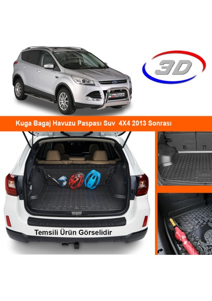 Kuga Bagaj Havuzu Paspası Suv 4X4 2013 Sonrası