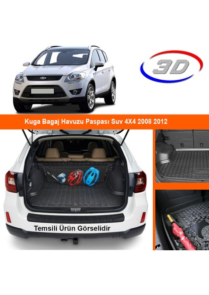 Kuga Bagaj Havuzu Paspası Suv 4X4 2008 2012