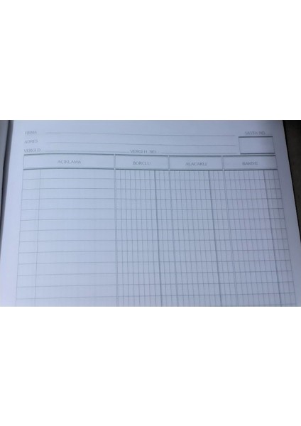 Cari Hesap Defteri 12X17 Cm Dik 240 Yaprak
