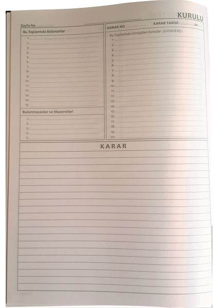 Kurul Karar Defteri 40 Yaprak