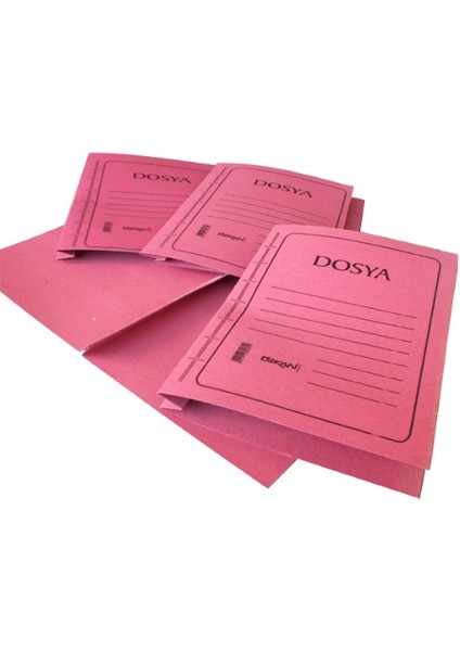 Tam Kapak Karton Telli Dosya Pembe 50 Adet