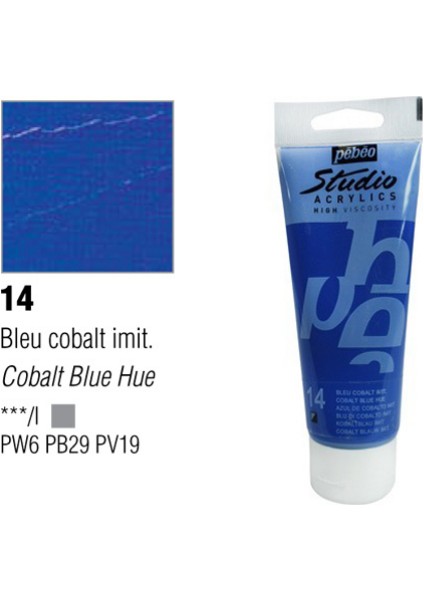 Studio Akrilik Boya 100 Ml Cobalt Blue -14
