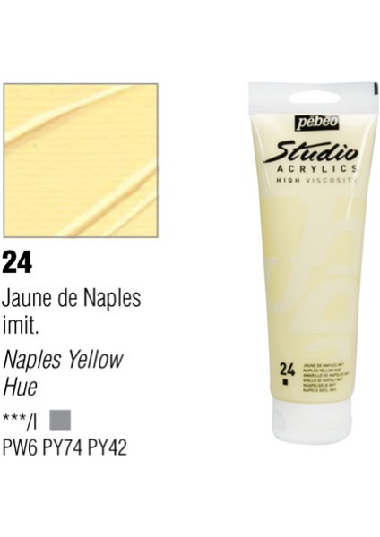 Studio Akrilik Boya 100 Ml Naples Yellow -24