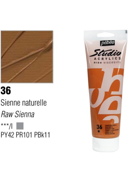 Studio Akrilik Boya 100 Ml Raw Sienna -36