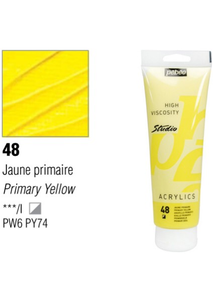 Studio Akrilik Boya 100 Ml Primary Yellow -48