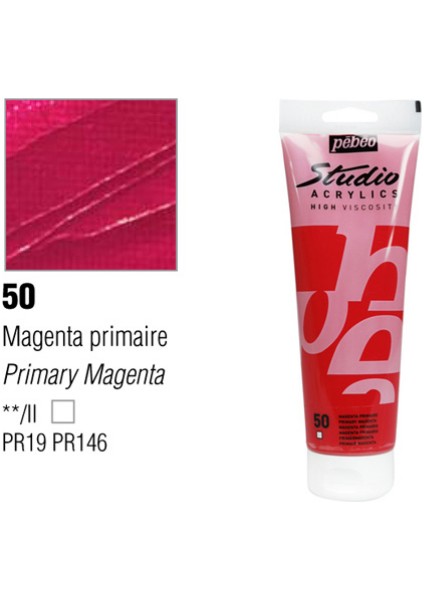 Studio Akrilik Boya 100 Ml Primary Magenta -50