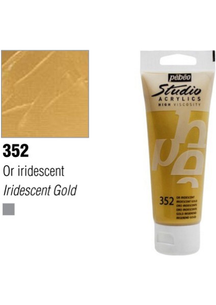 Studio Akrilik Boya 100 Ml İridescent Gold -352