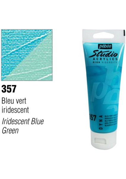 Studio Akrilik Boya 100 Ml İridescent Blue-Green -357