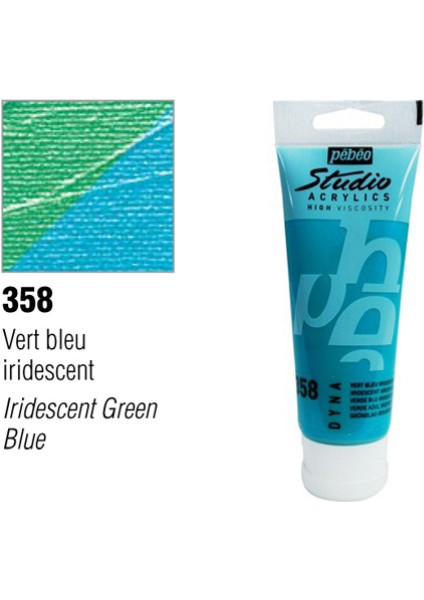 Studio Akrilik Boya 100 Ml İridescent Green- Blue -358