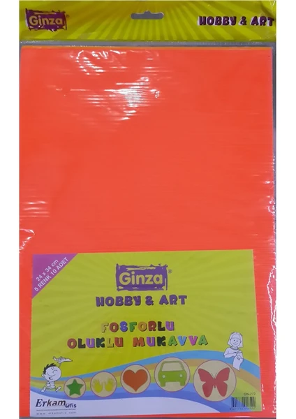 Fosforlu Oluklu Mukavva 24X34Cm 10 Lu Paket