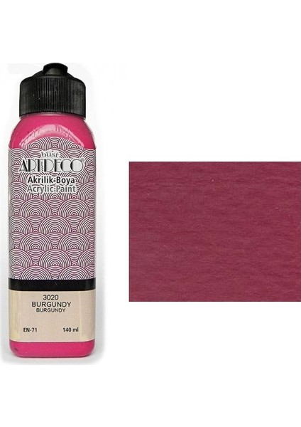 Akrilik Boya 140 Ml Burgundy 3020
