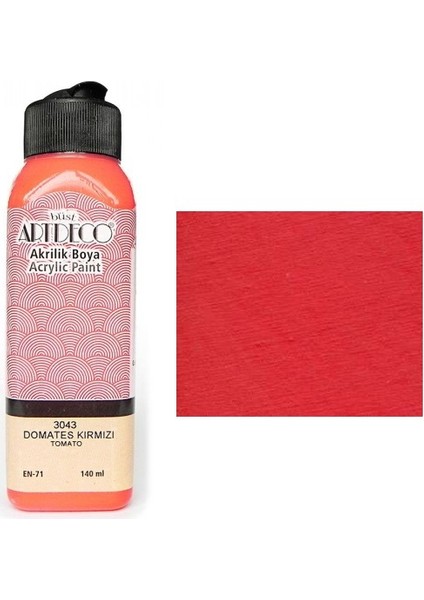 Akrilik Boya 140 Ml - 3043 Domates Kırmızı