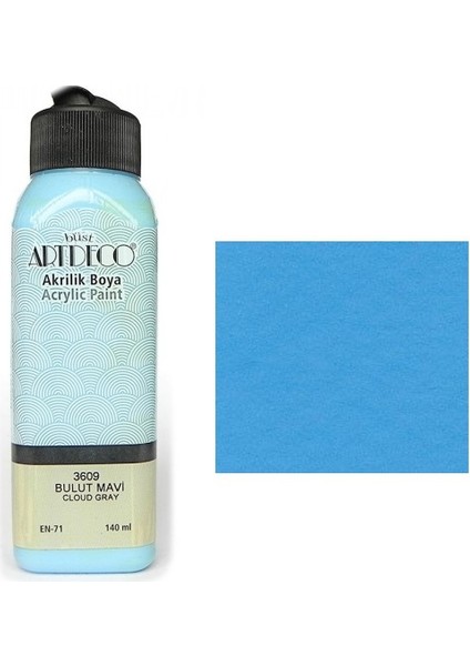 Akrilik Boya 140 Ml - 3609 Bulut Mavi