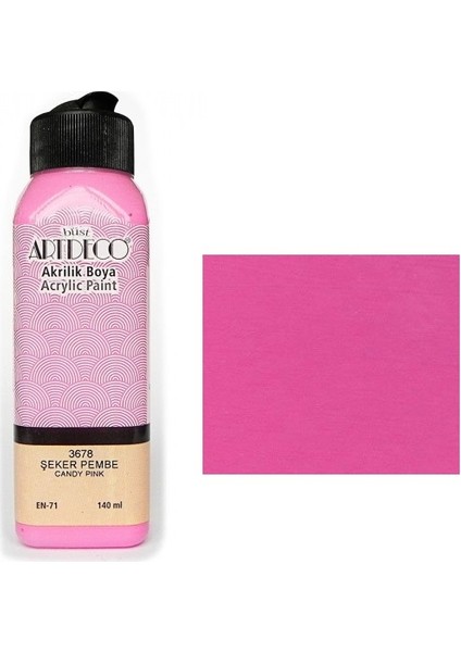 Akrilik Boya 140 Ml Şeker Pembe