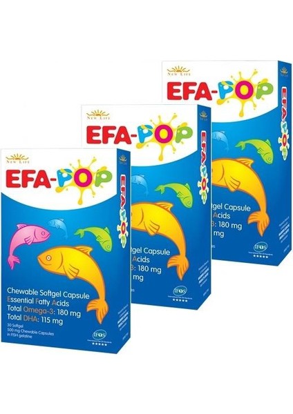 Efa Pop 30 Softgels - 3 Adet
