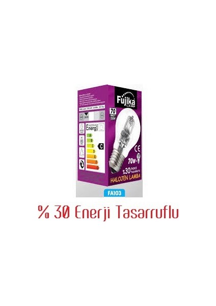 Fujıka Enerji Tasarruflu Halojen Ampul 28 W