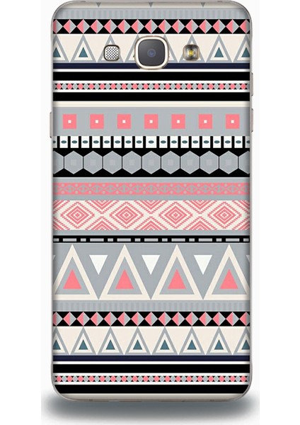 Samsung A8 Kılıf - Aztec Pattern Desenli Arka Kapak