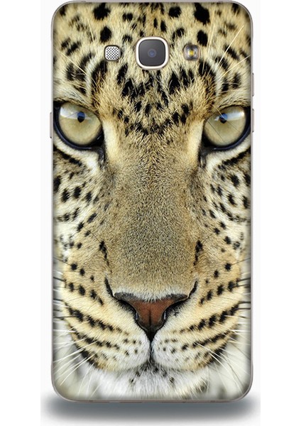 Samsung A8 Kılıf - Leopar Desenli Arka Kapak