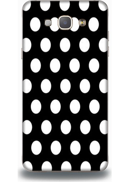 Samsung A8 Kılıf - Noktalar Desenli Arka Kapak