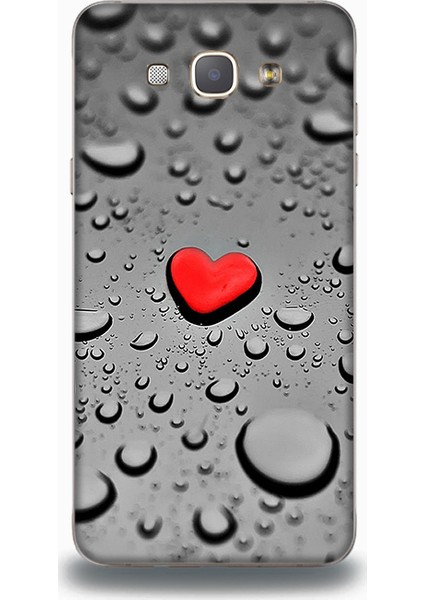 Samsung A8 Kılıf - Küçük Kalp Desenli Arka Kapak