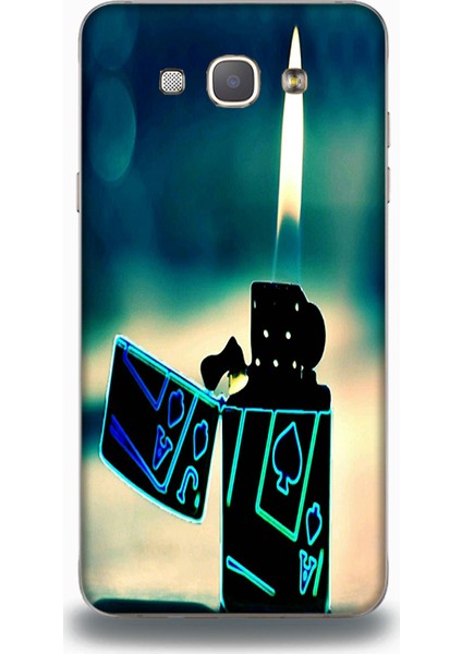 Samsung A8 Kılıf - Zippo Desenli Arka Kapak