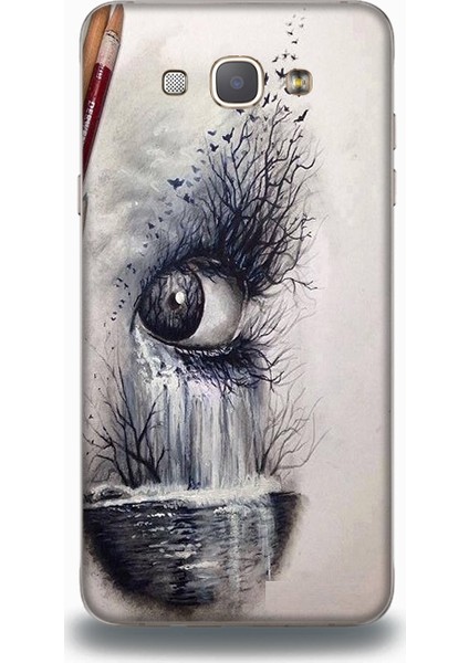 Samsung A8 Kılıf - Sanat Desenli Arka Kapak