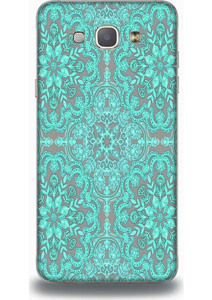 Samsung A8 Kılıf - Retro Desenli Arka Kapak